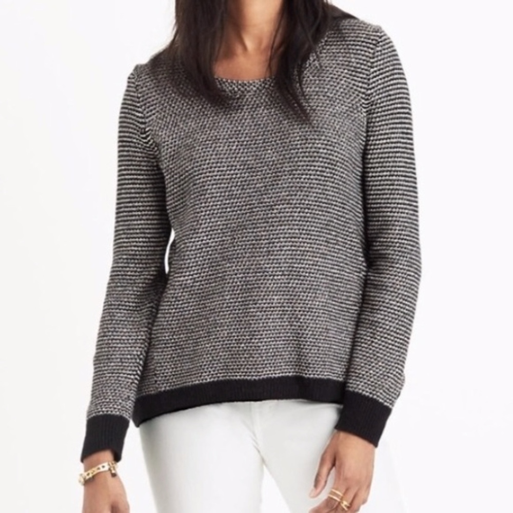 Madewell Navy Striped Knit Pullover
